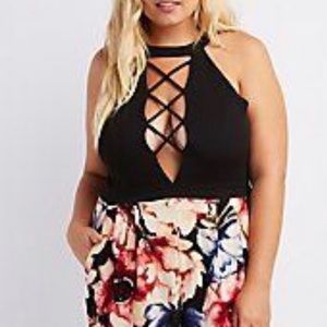 Plus Size Floral Jumpsuit